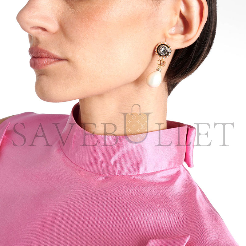 Va1e*ntin0 garavani vlogo embellished drop earrings in gold